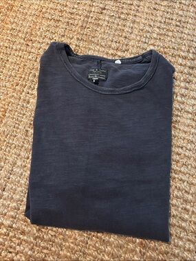 rag & bone Men's Black Short Sleeve Crewneck Tee